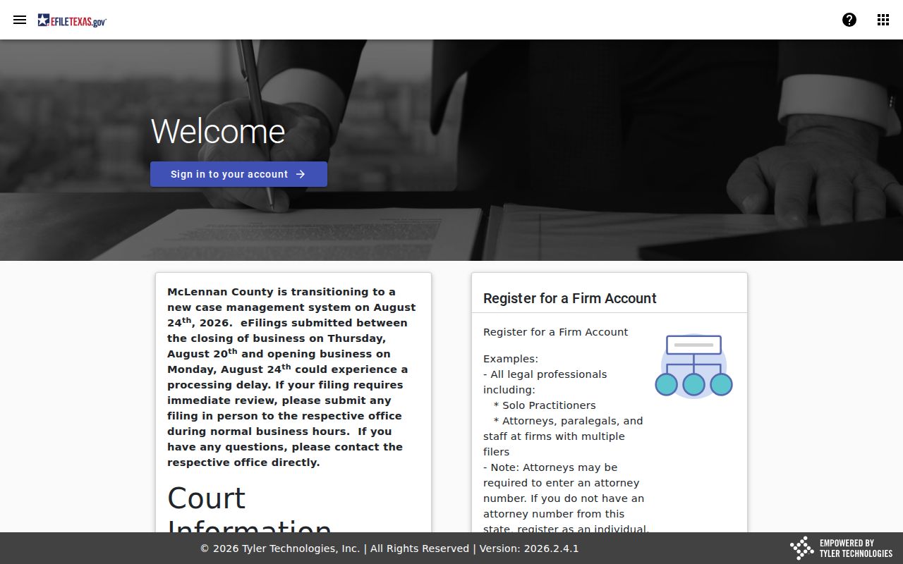 Hockley County case search distinction for eFileTexas